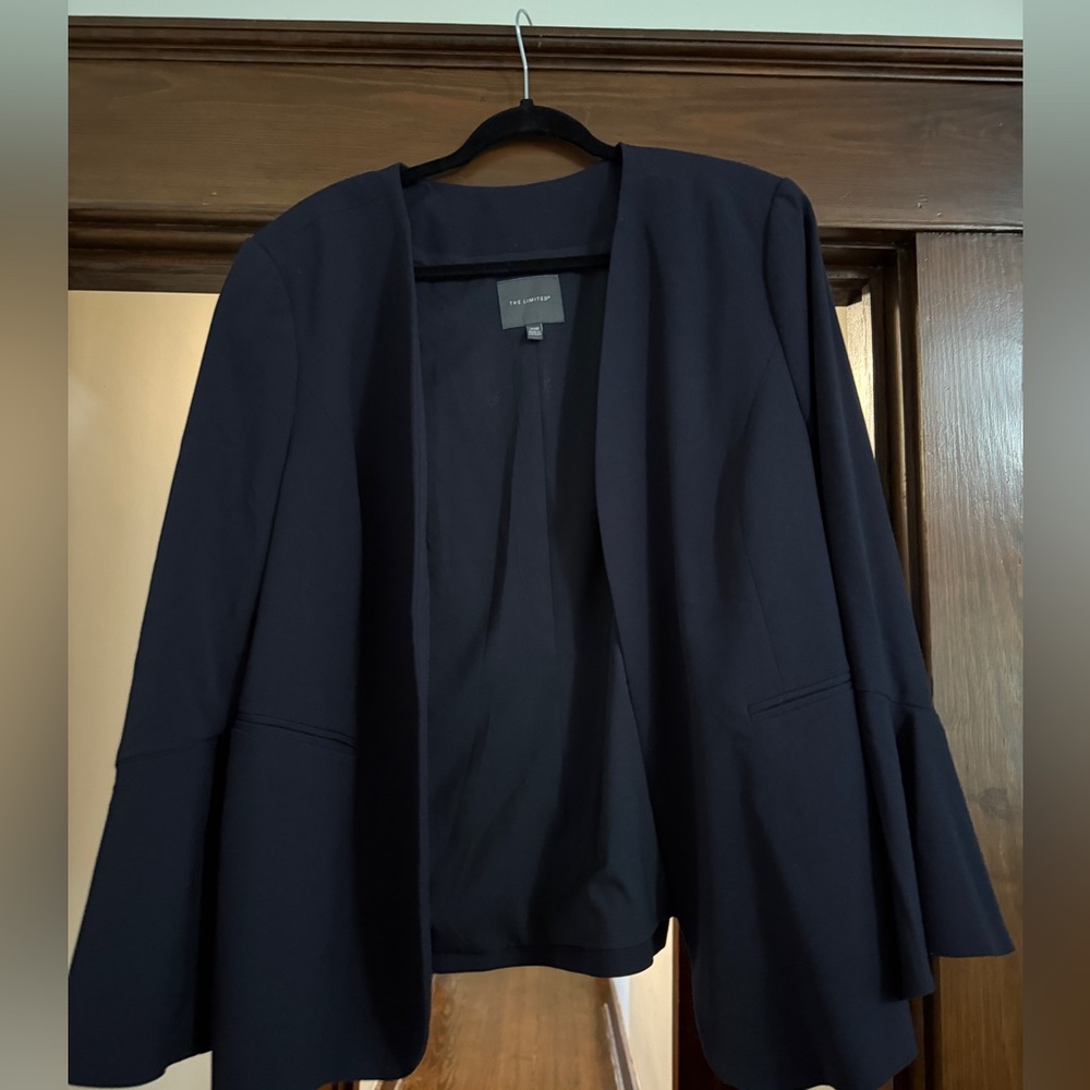 The Limited Blue Blazer Tailored Professional Style